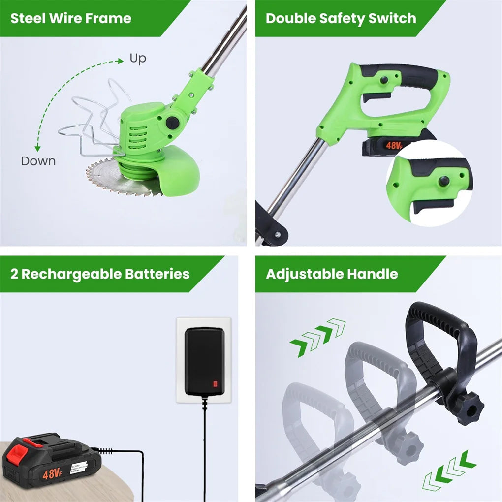 Yardex Cordless Weed Eater & Brush Cutter | Lightweight Lawn Trimmer