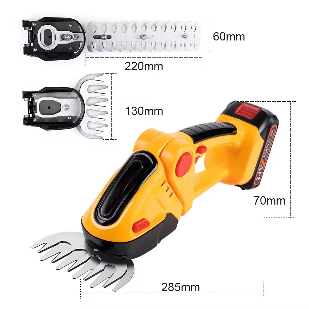GrinWatt Cordless 2-in-1 Hedge & Grass Trimmer