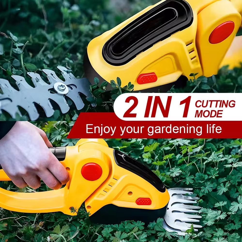 GrinWatt Cordless 2-in-1 Hedge & Grass Trimmer