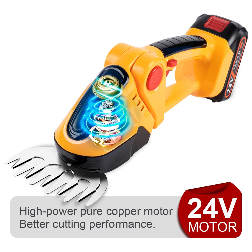 GrinWatt Cordless 2-in-1 Hedge & Grass Trimmer