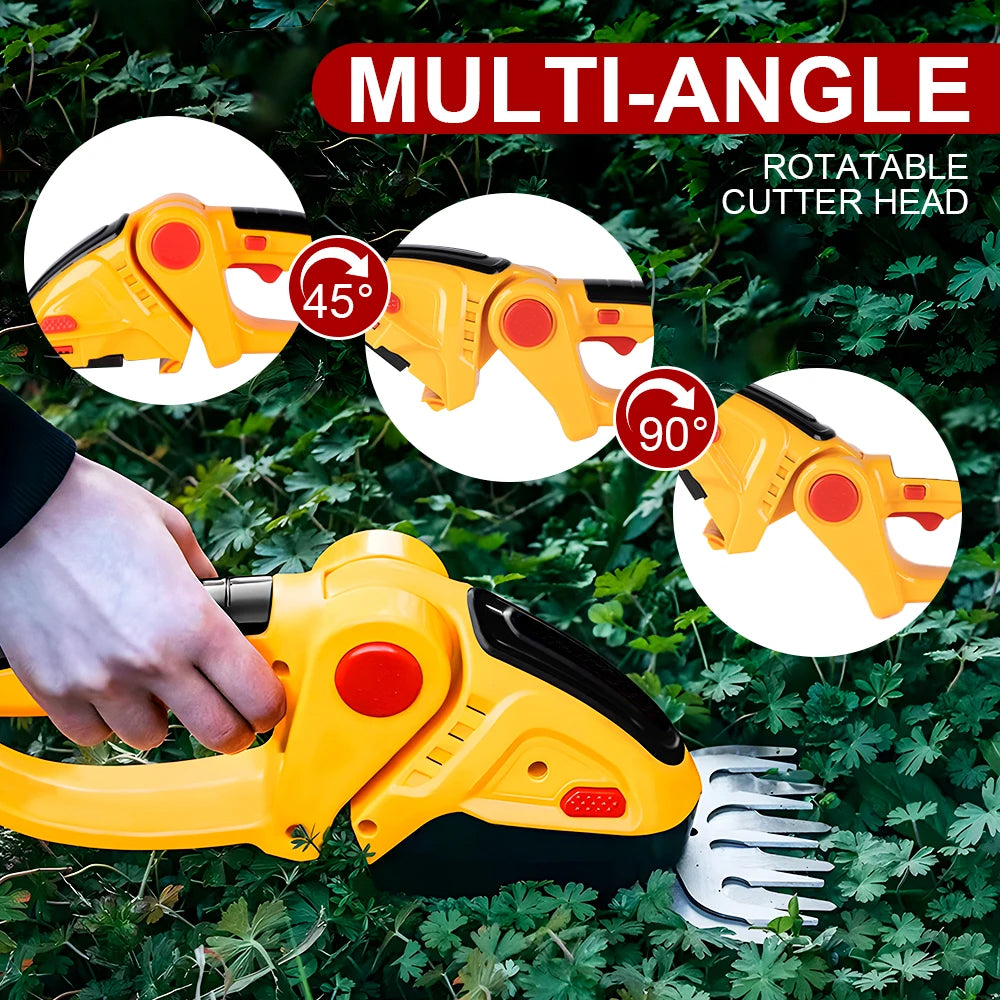 GrinWatt Cordless 2-in-1 Hedge & Grass Trimmer