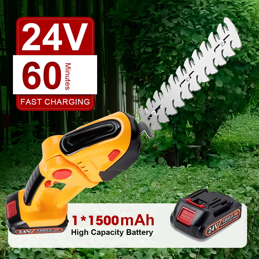 GrinWatt Cordless 2-in-1 Hedge & Grass Trimmer
