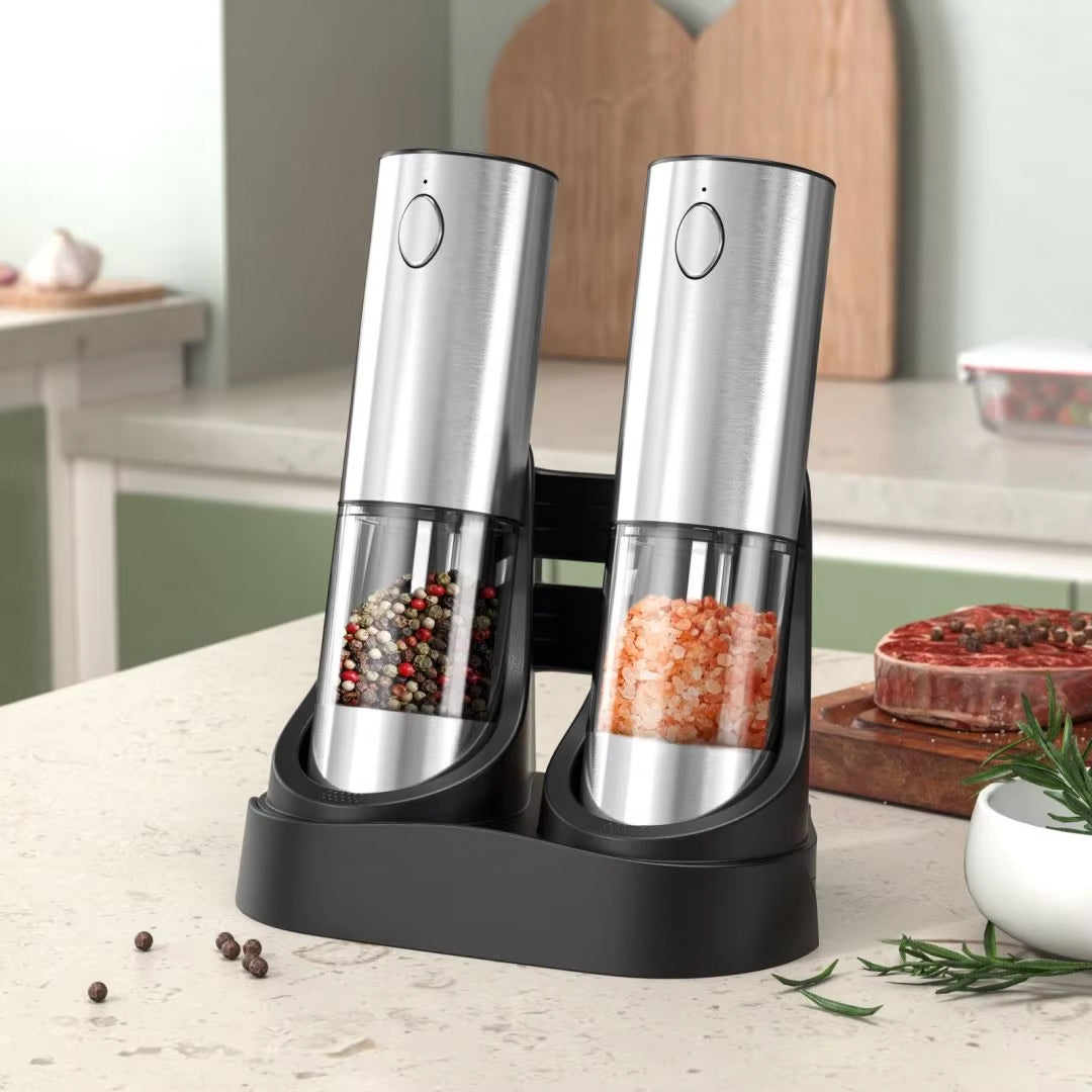 GrindPep Electric Salt and Pepper Grinder Set