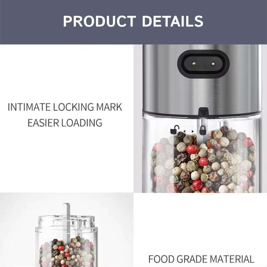 GrindPep Electric Salt and Pepper Grinder Set