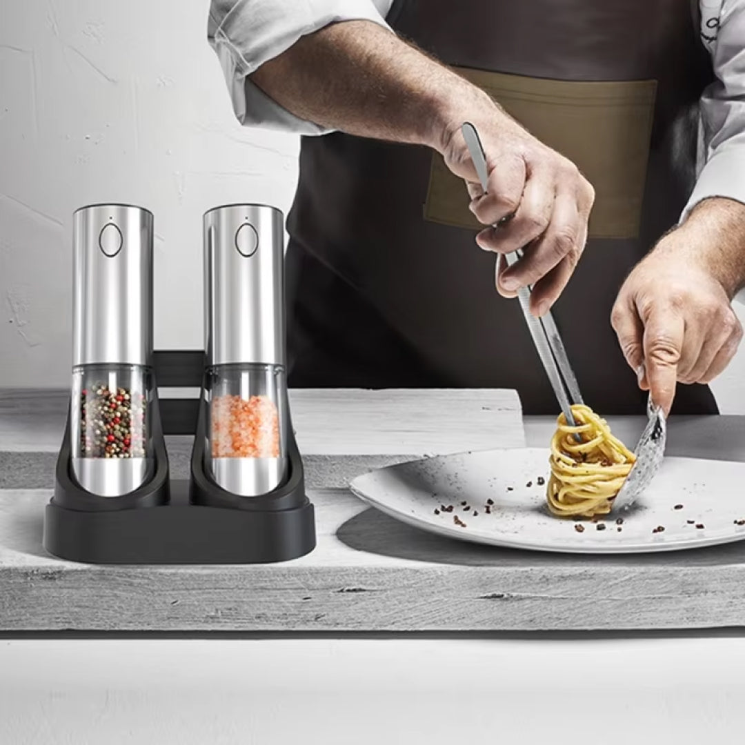 GrindPep Electric Salt and Pepper Grinder Set