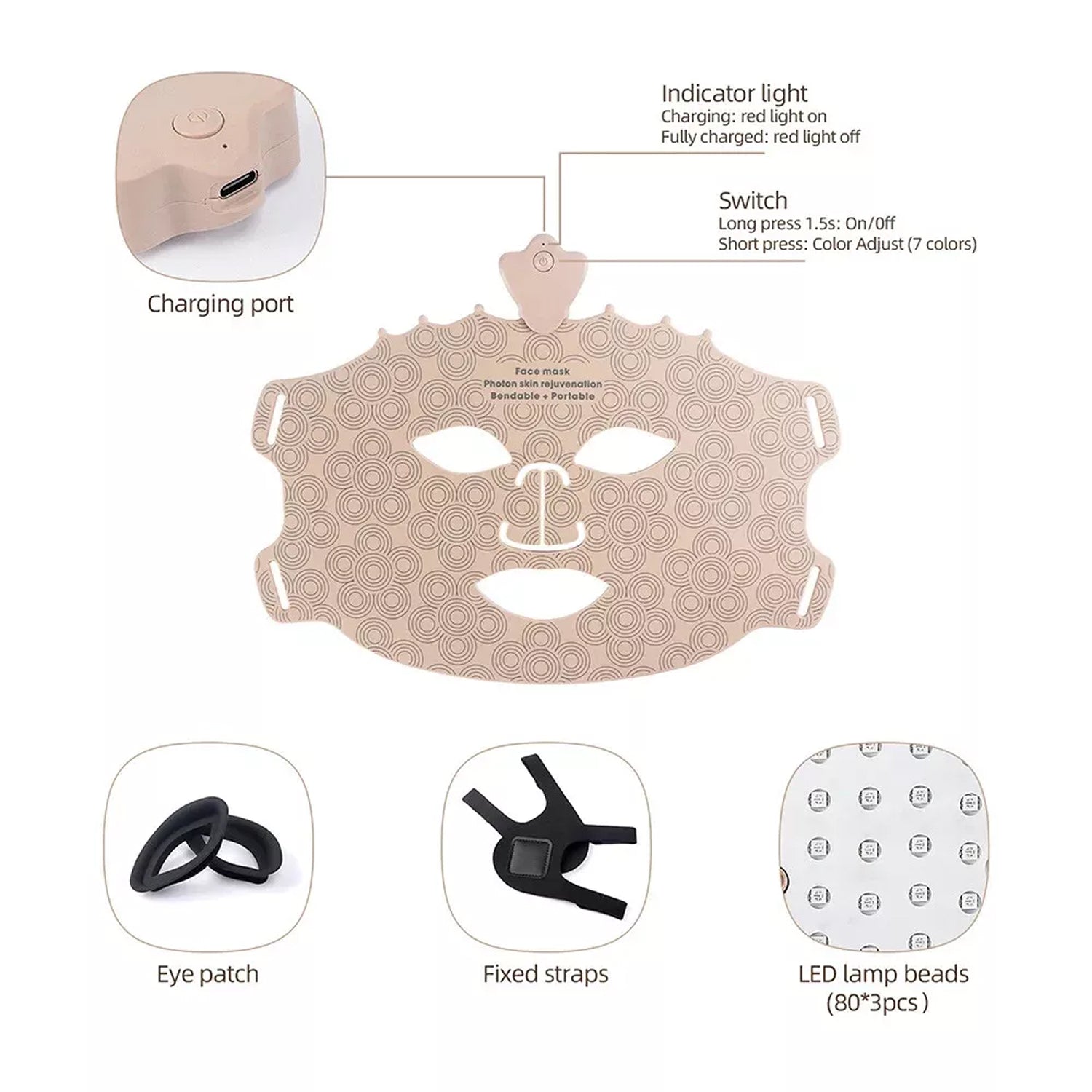 HaloGlowi LED Face Mask | 7-Wavelength Light Therapy