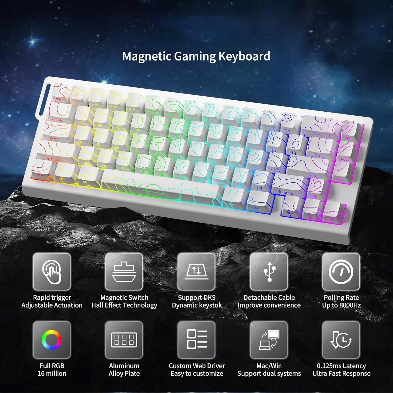 HexiFlyx Hall Effect Magnetic Keyboard 8000Hz Polling