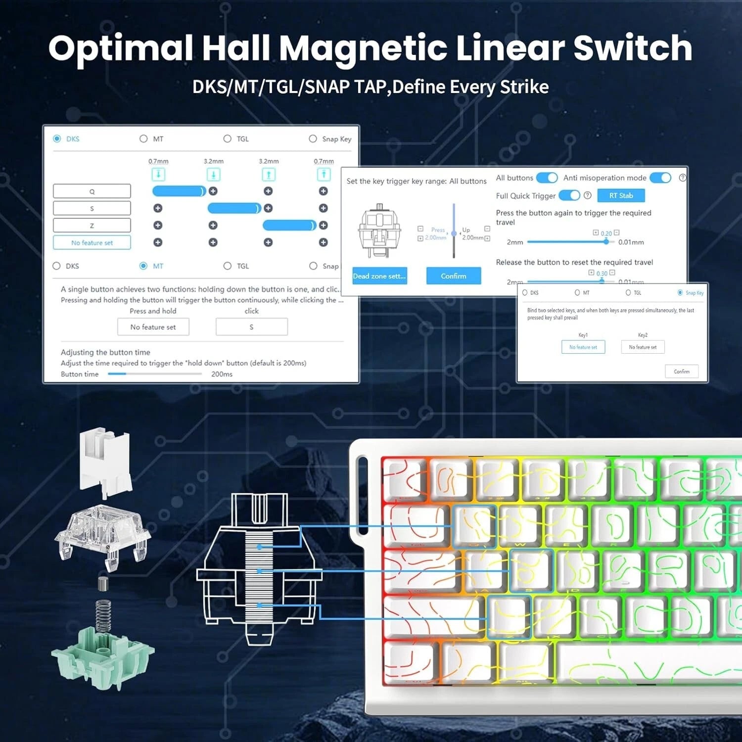 HexiFlyx Hall Effect Magnetic Keyboard 8000Hz Polling