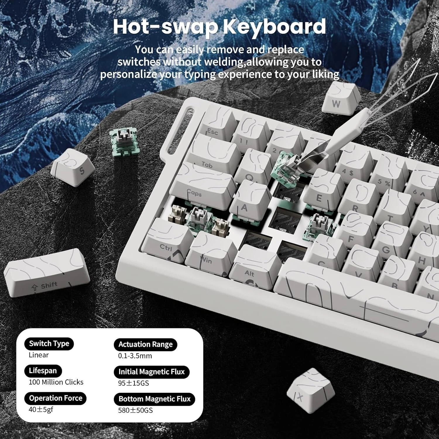 HexiFlyx Hall Effect Magnetic Keyboard 8000Hz Polling