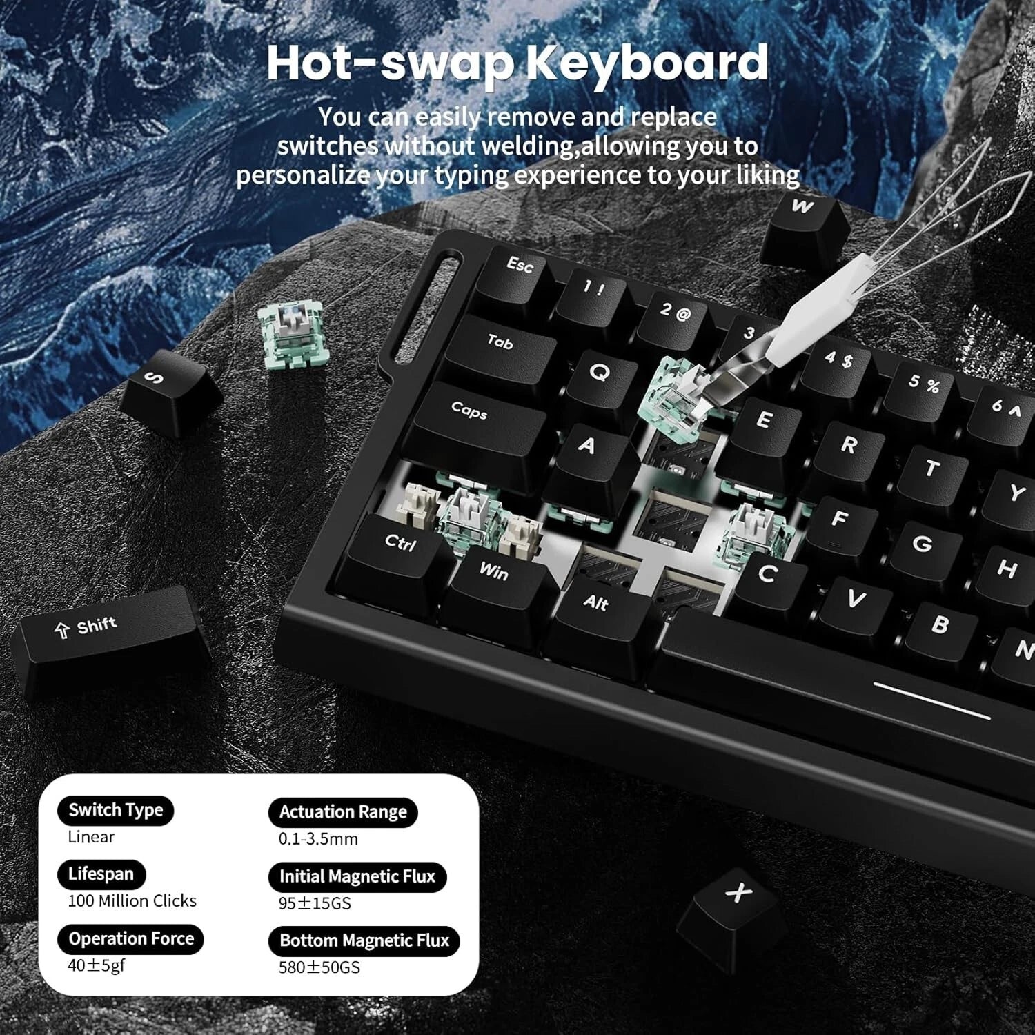 HexiFlyx Hall Effect Magnetic Keyboard 8000Hz Polling