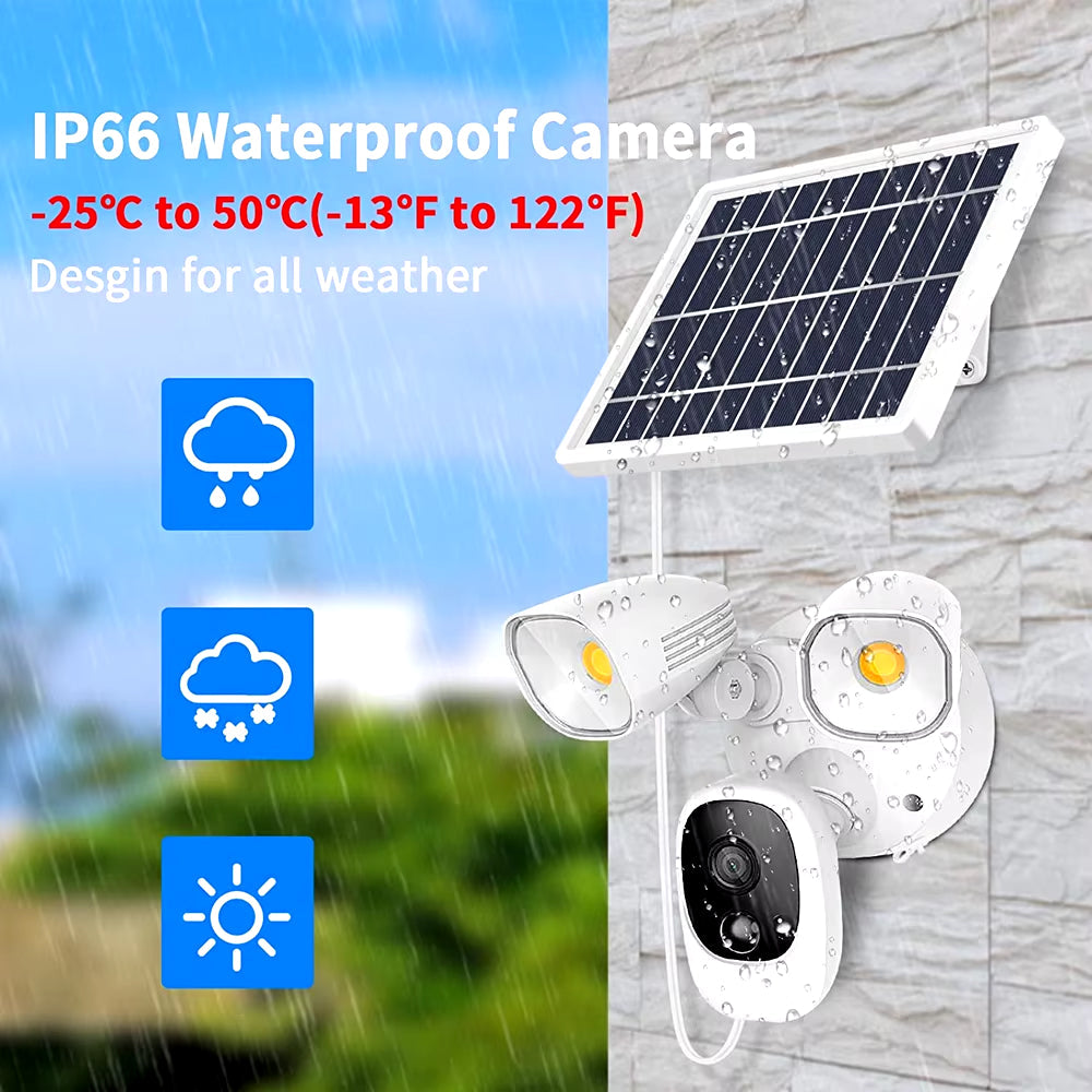 HolitCam Solar Security Floodlight Camera with 1080P HD