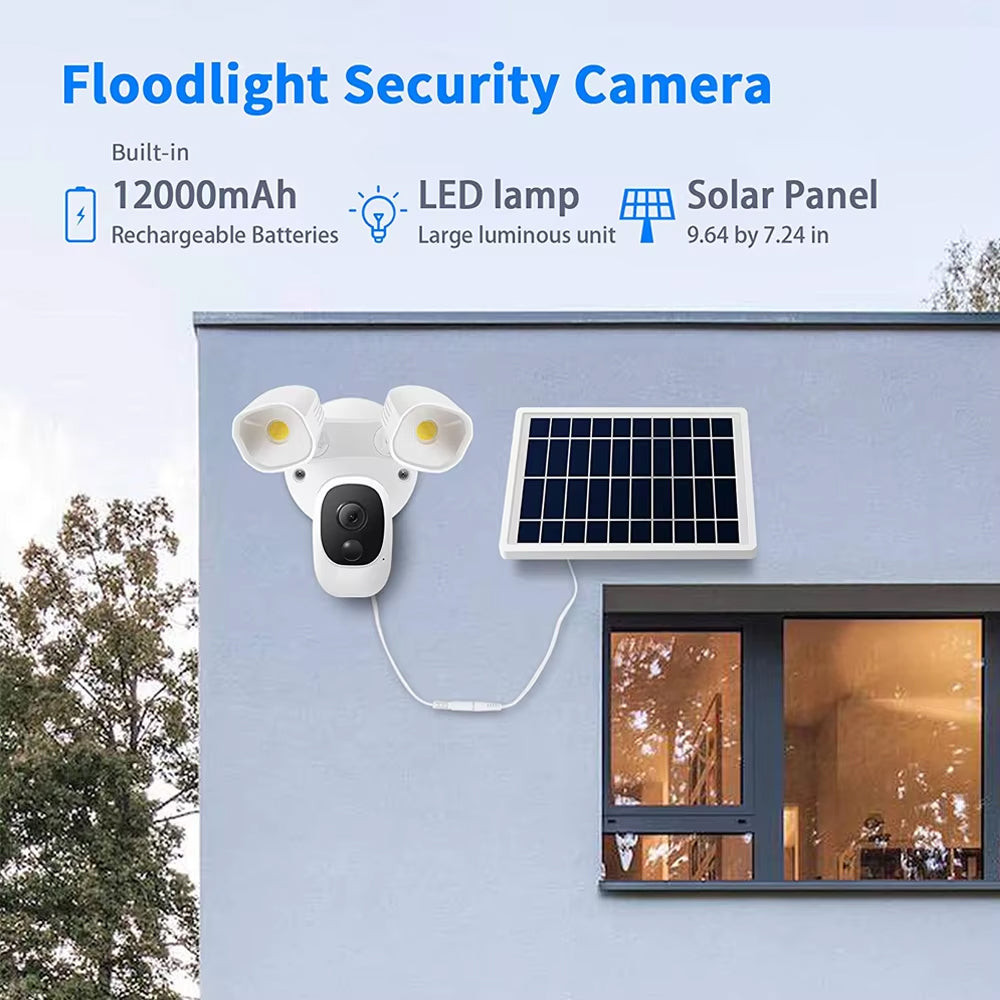 HolitCam Solar Security Floodlight Camera with 1080P HD