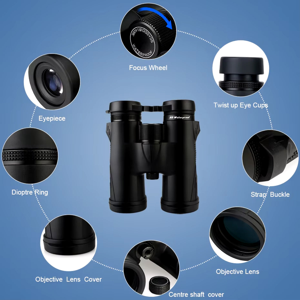 Zyrkavo 8x32 Hunting Binocular | IPX7 Waterproof & Fogproof