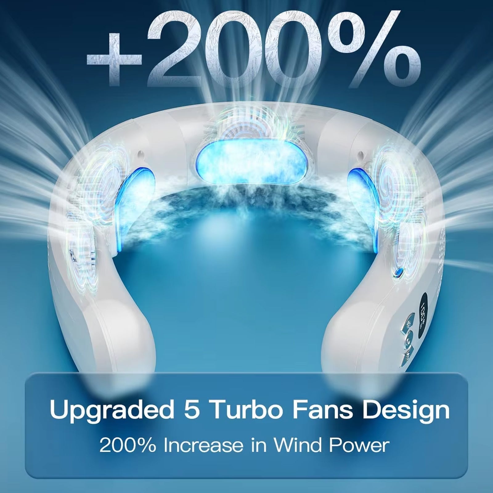 HulaZepyr Wearable Neck Fan with Cooling and Heating