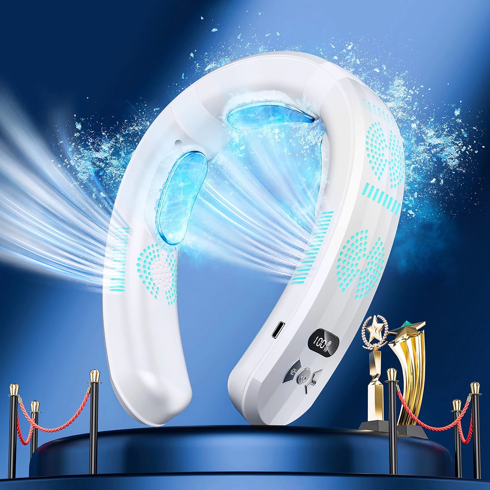 AirCoolix Wearable Neck Air Conditioner with 6000mAh Battery