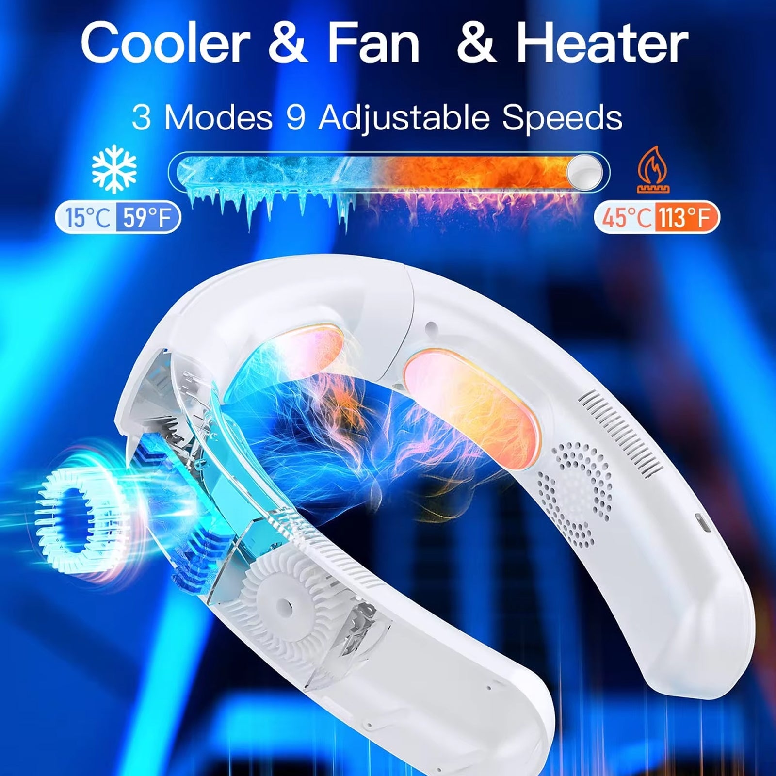 AirCoolix Wearable Neck Air Conditioner with 6000mAh Battery