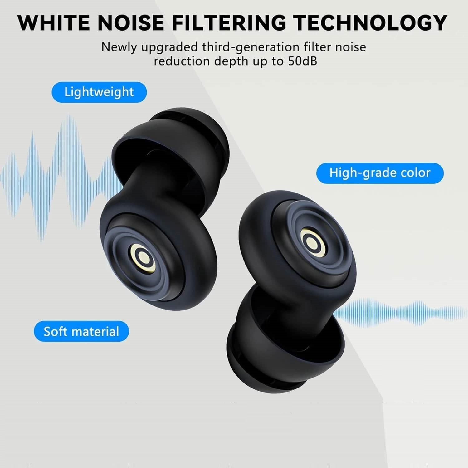 HuziNite 50dB Noise Reduction Sleeping Earplugs