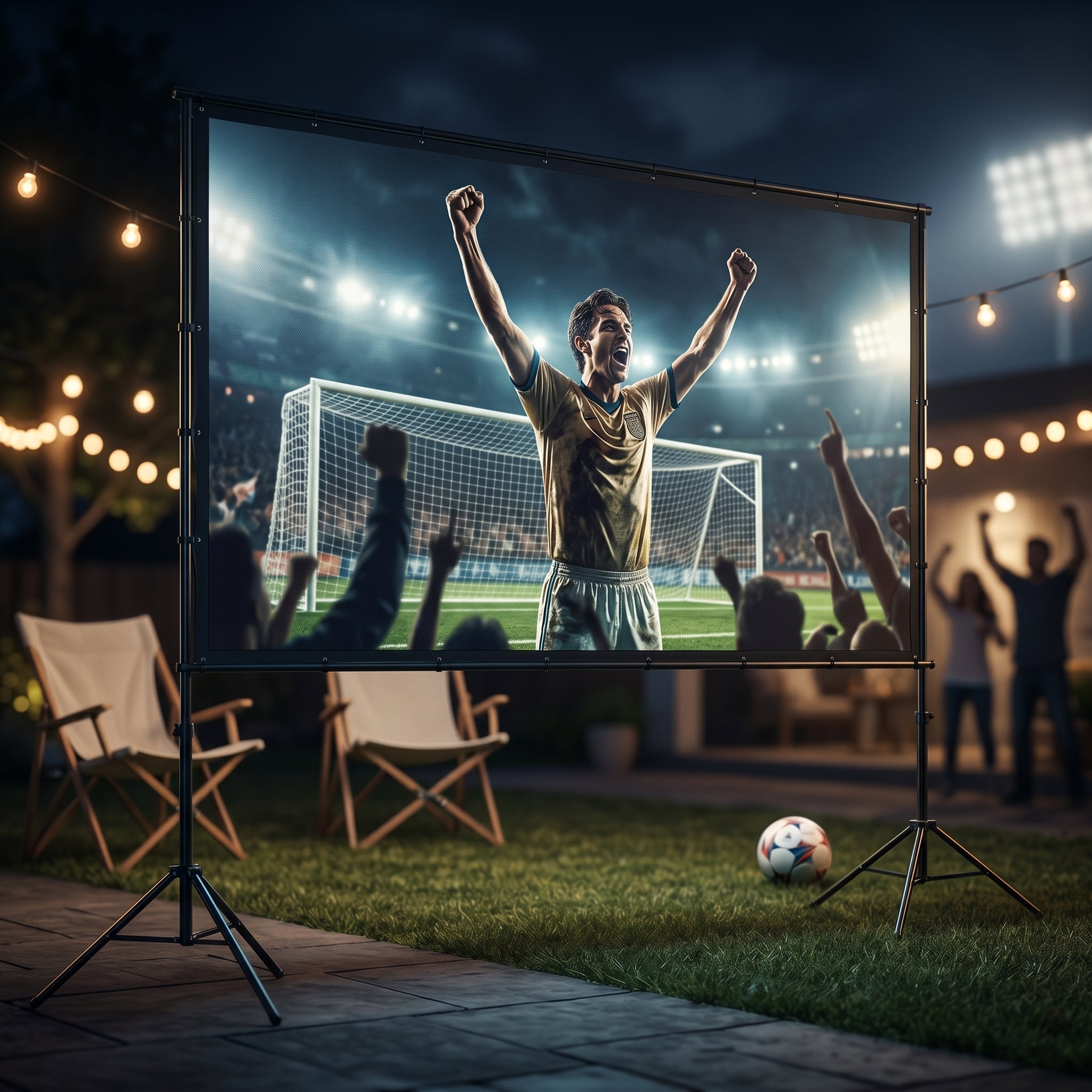 AiriViewi 120-inch Portable Outdoor Projector Screen with Stand