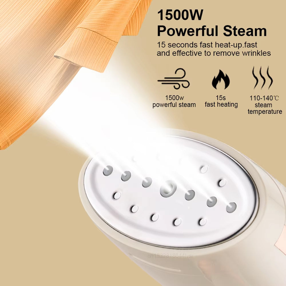 IronGeny Portable 1500W Clothes Steamer with 15s Heat-up