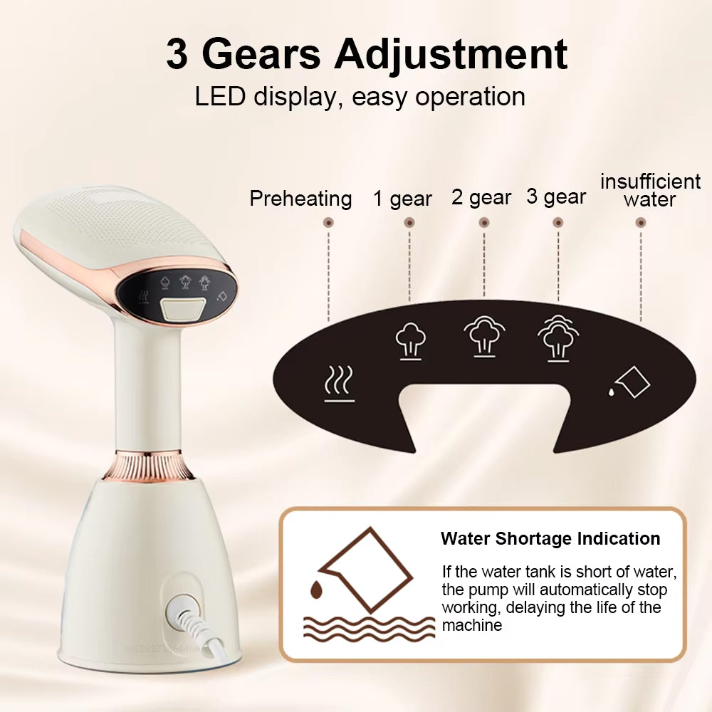 IronGeny Portable 1500W Clothes Steamer with 15s Heat-up