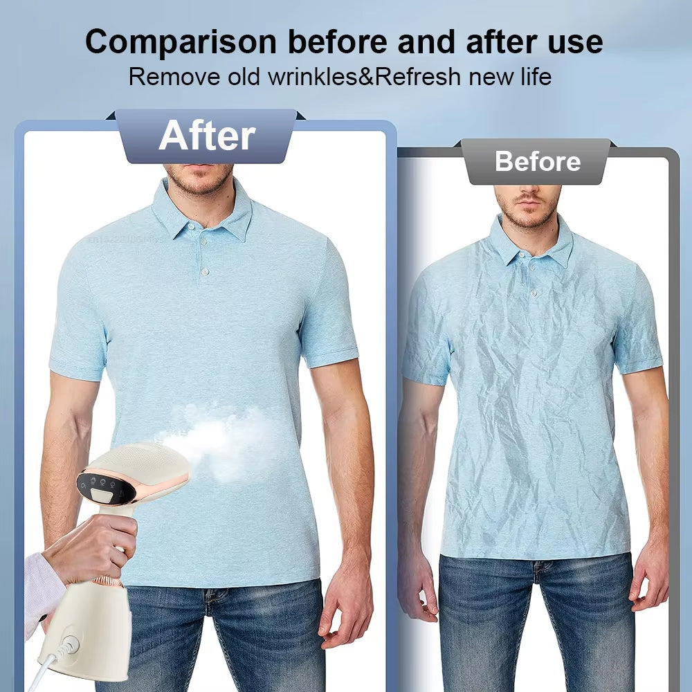 IronGeny Portable 1500W Clothes Steamer with 15s Heat-up