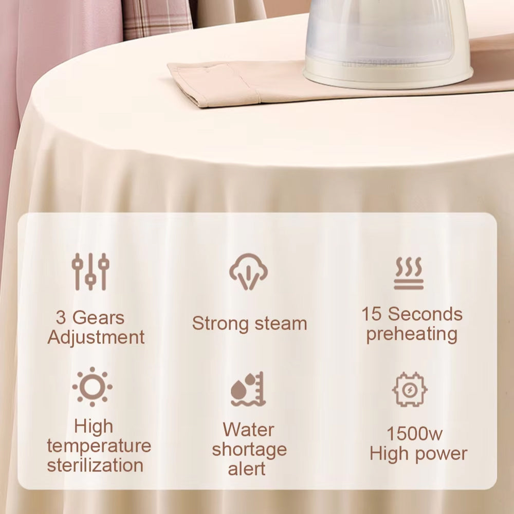 IronGeny Portable 1500W Clothes Steamer with 15s Heat-up