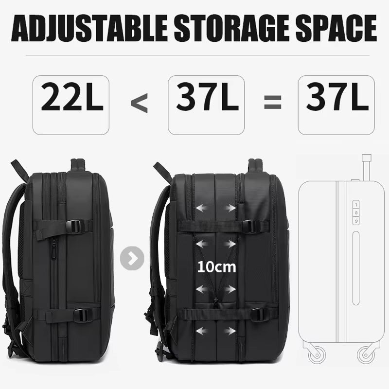 KagoPaki Expandable Waterproof Laptop Backpack