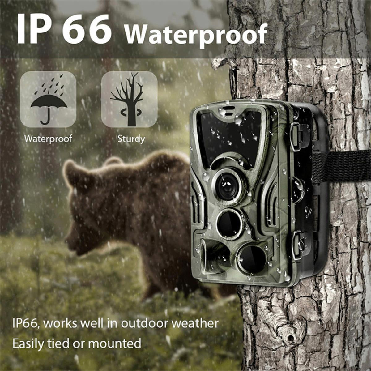 Kamerhunt 4K Cellular Hunting Trail Camera - 30MP No-Glow IR