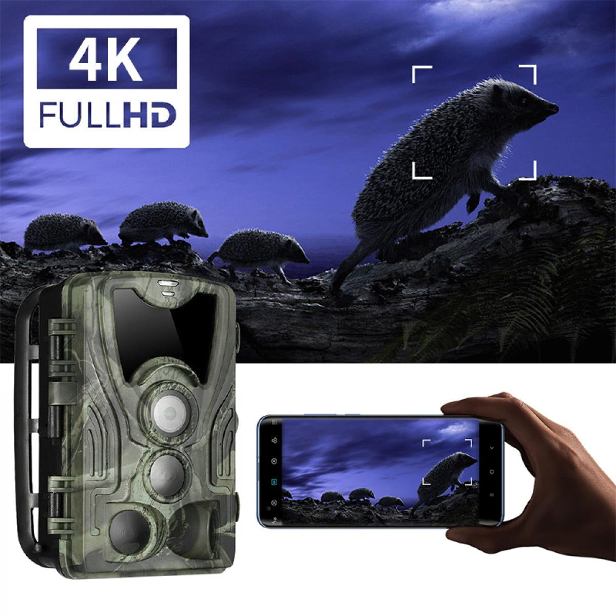 Kamerhunt 4K Cellular Hunting Trail Camera - 30MP No-Glow IR