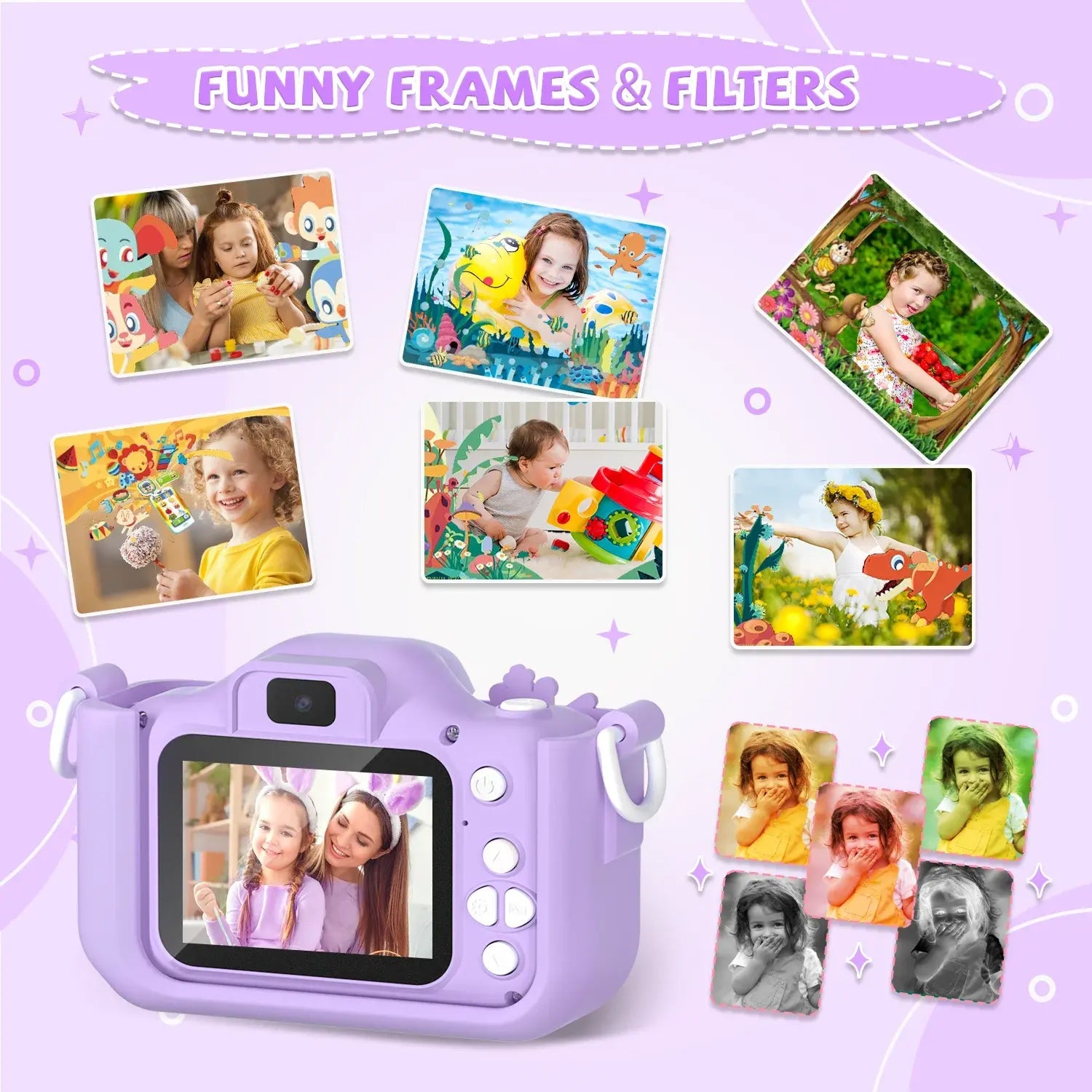 KidSnapor Dual Lens Kids Camera with 1080P HD Video & Selfie Mode
