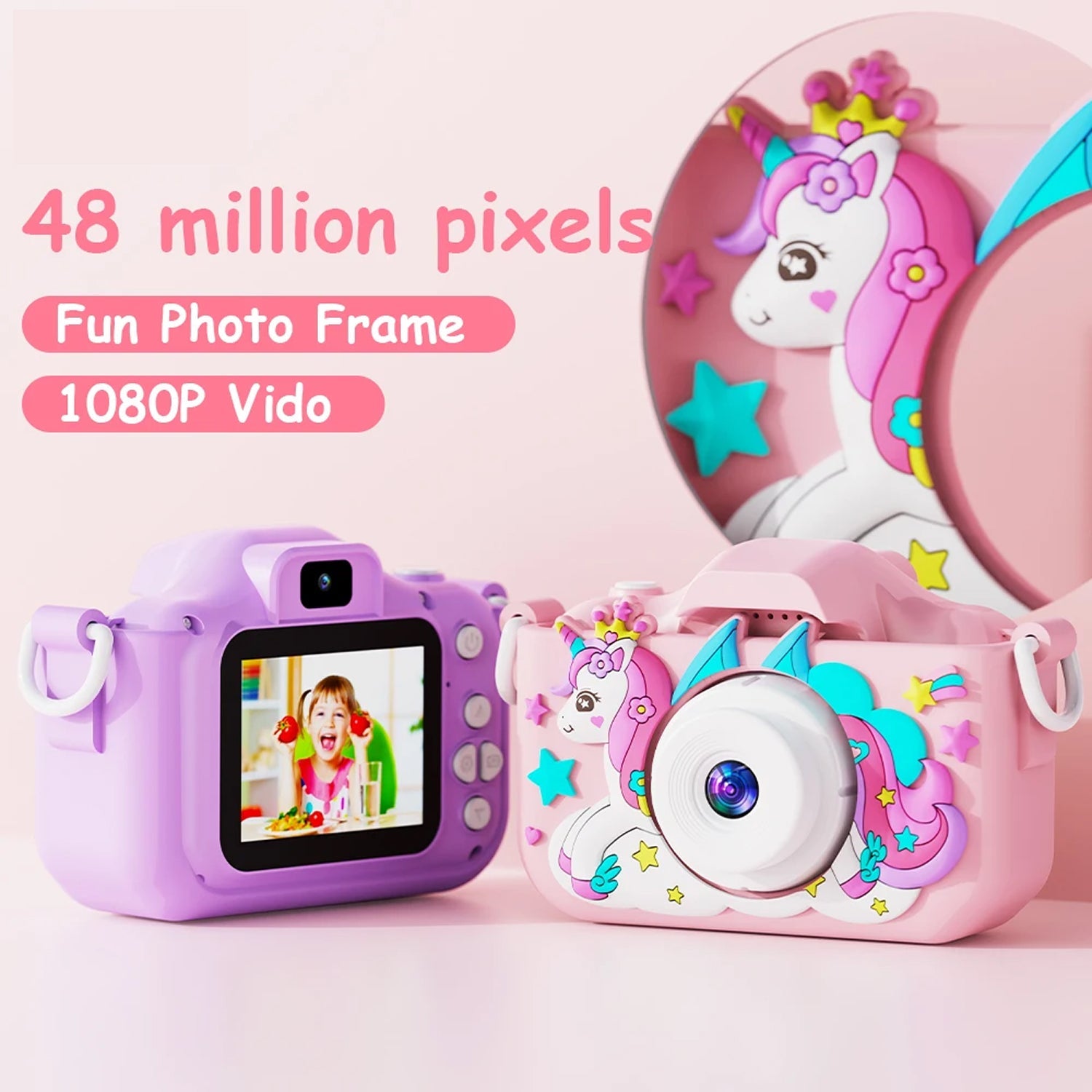 KidSnapor Dual Lens Kids Camera with 1080P HD Video & Selfie Mode