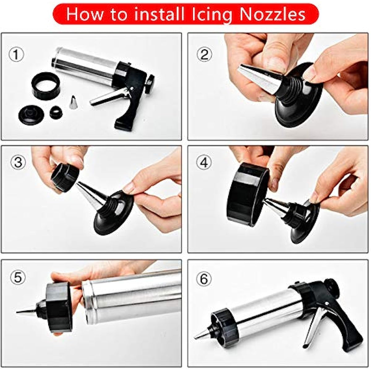 KiKyPress Professional Stainless Steel Cookie Press Set