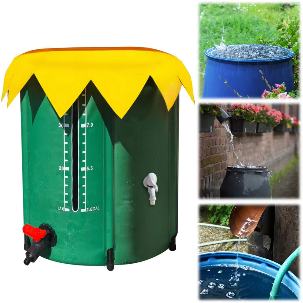Kolirain 52-Gallon Collapsible Rain Barrel Water Butt UK