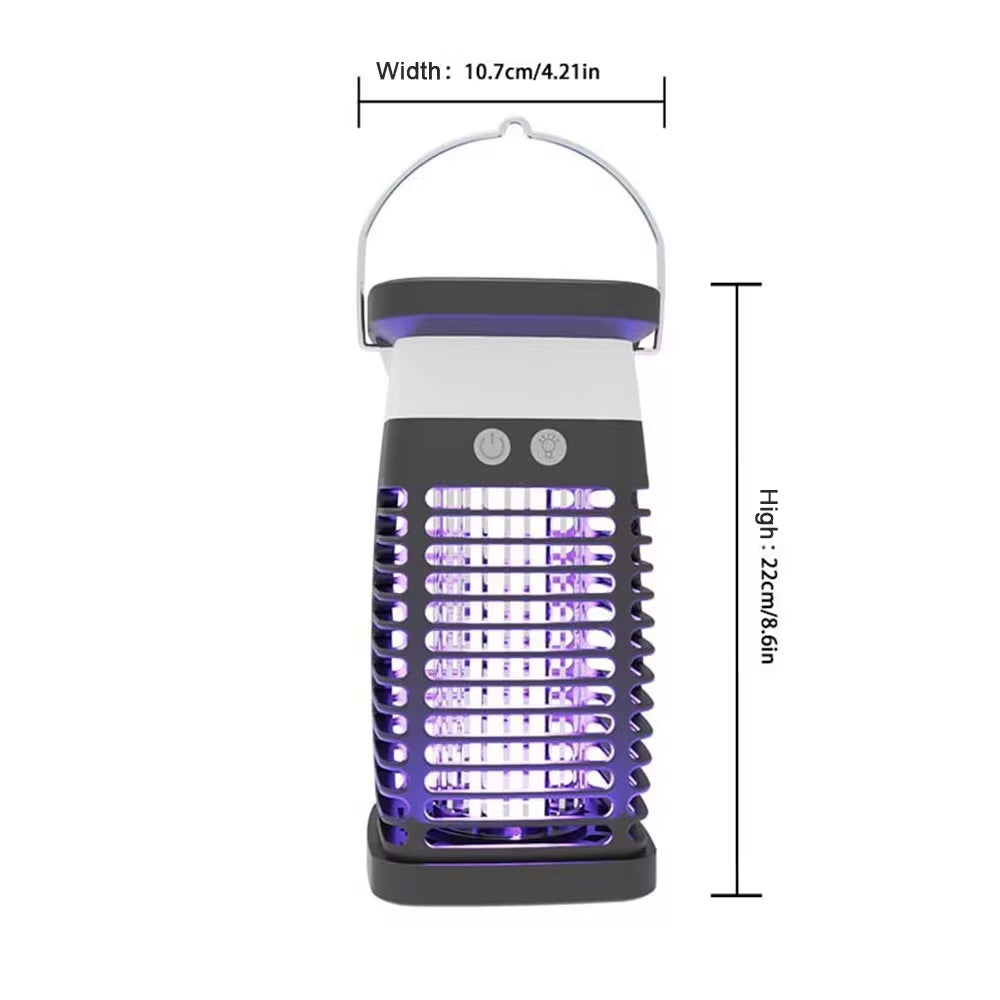 Linishix 2,100 Sq Ft Solar Powered Bug Zapper & Outdoor Lantern