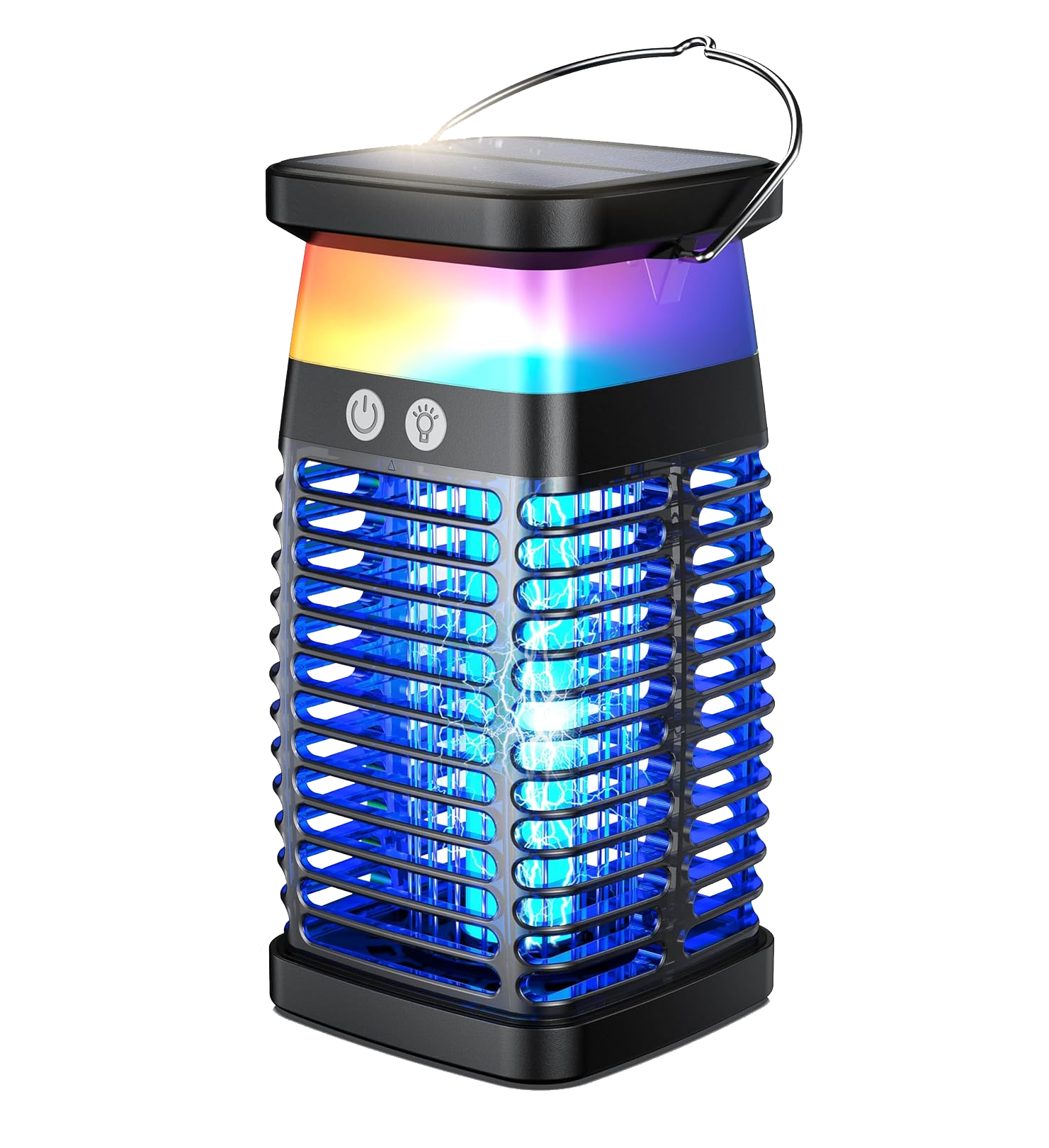 Linishix 2,100 Sq Ft Solar Powered Bug Zapper & Outdoor Lantern