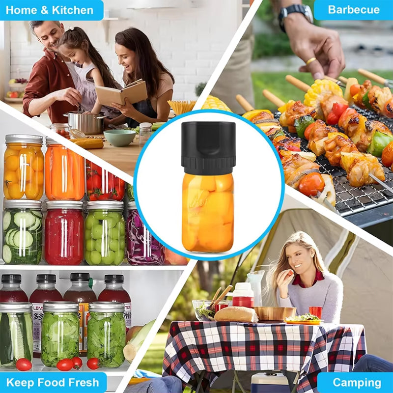 LockNJar Electric Mason Jar Vacuum Sealer -80 kPa Automatic Sealing
