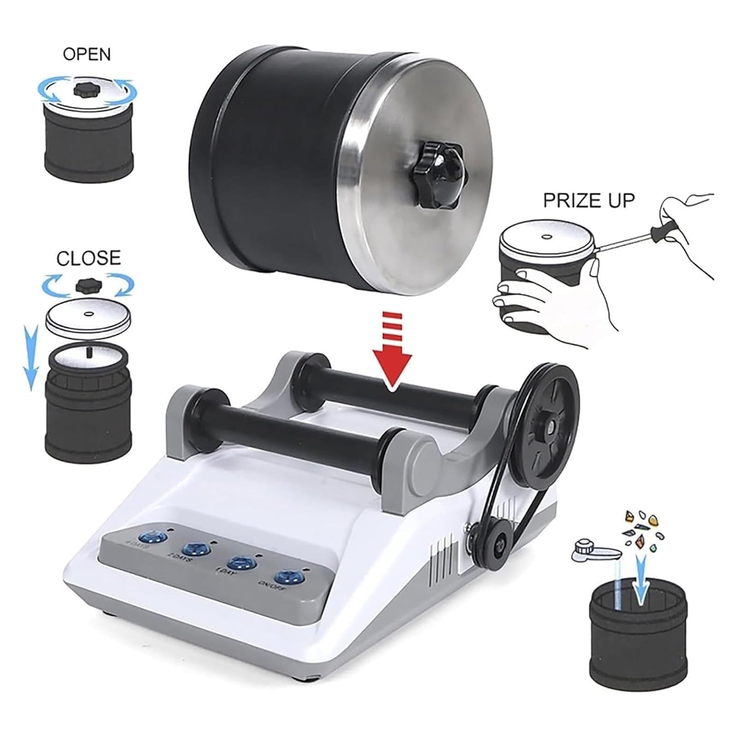 LustGemix Professional Rock Tumbler