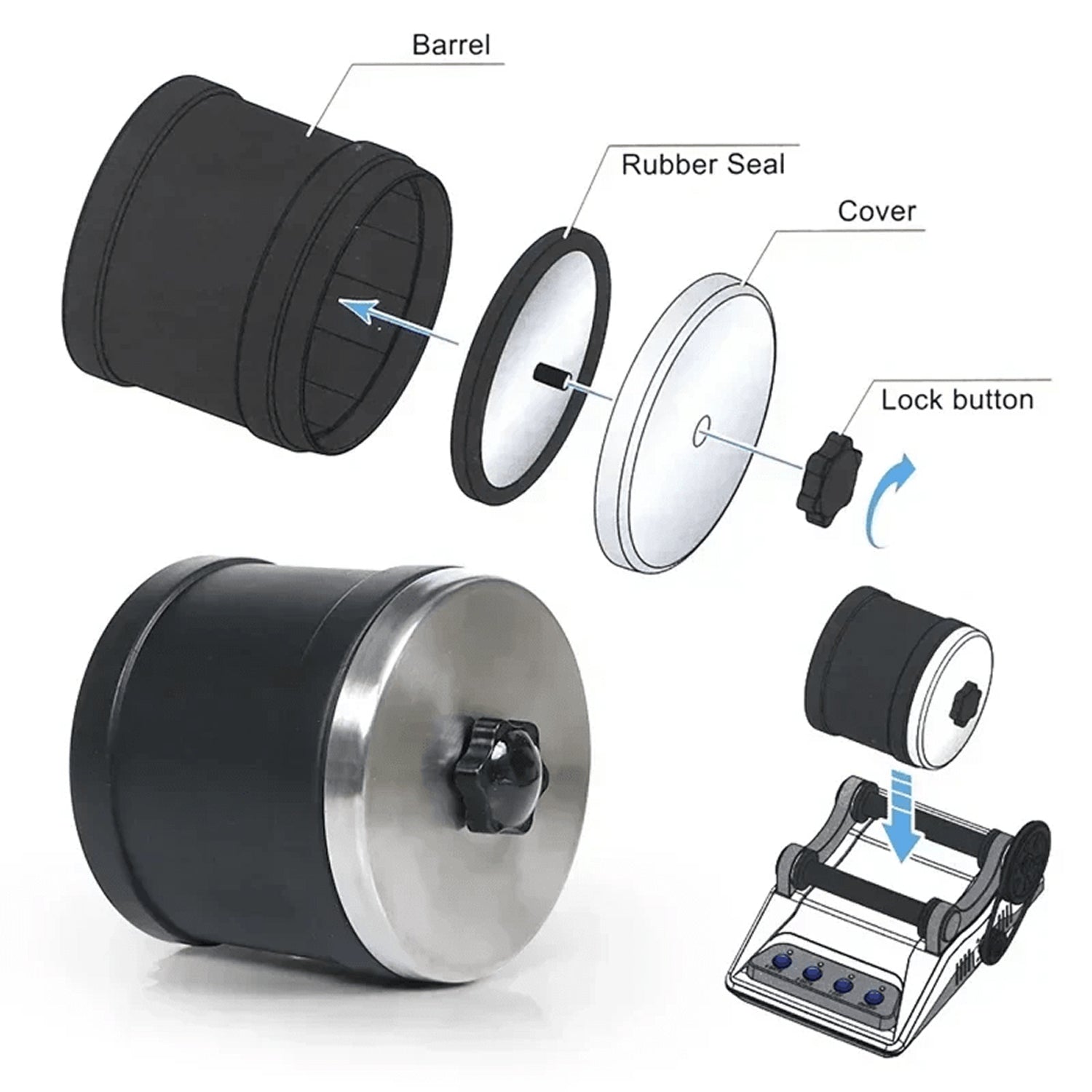 LustGemix Professional Rock Tumbler