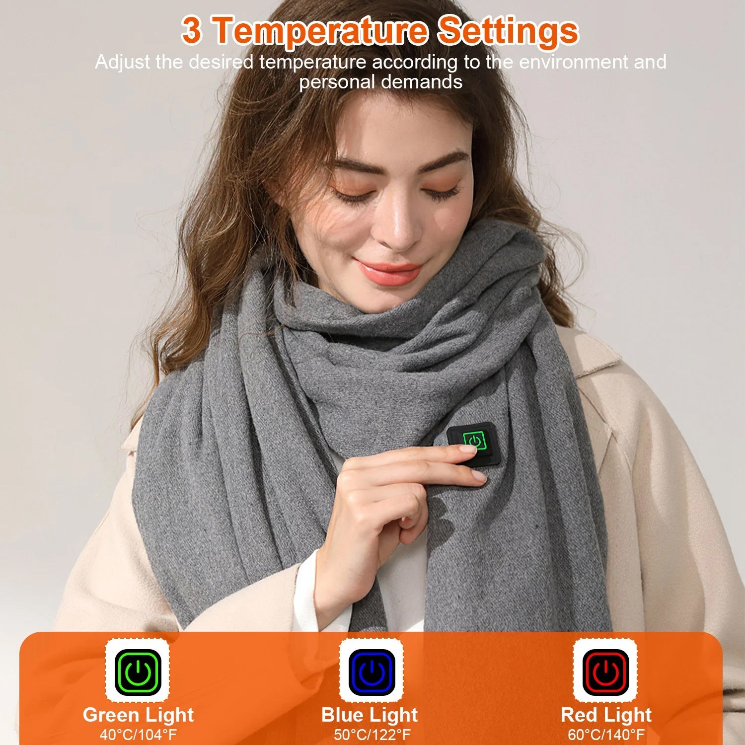 MarieLif Smart Heated Scarf with 3 Temperature Settings