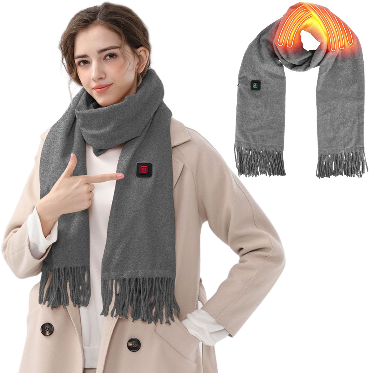 MarieLif Smart Heated Scarf with 3 Temperature Settings