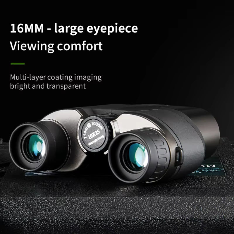 MikoSpek 10X Compact Binoculars with BAK4 Prisms