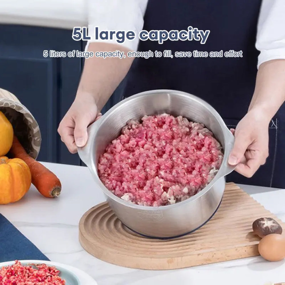 MinceBlit 500W Electric Meat Grinder with 5L Stainless Steel Bowl