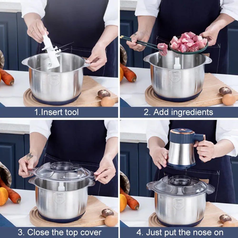MinceBlit 500W Electric Meat Grinder with 5L Stainless Steel Bowl