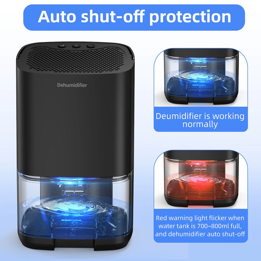 MisteAway 1000ml Quiet Small Dehumidifier for Bedroom & Closet