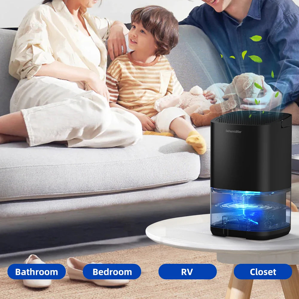 MisteAway 1000ml Quiet Small Dehumidifier for Bedroom & Closet