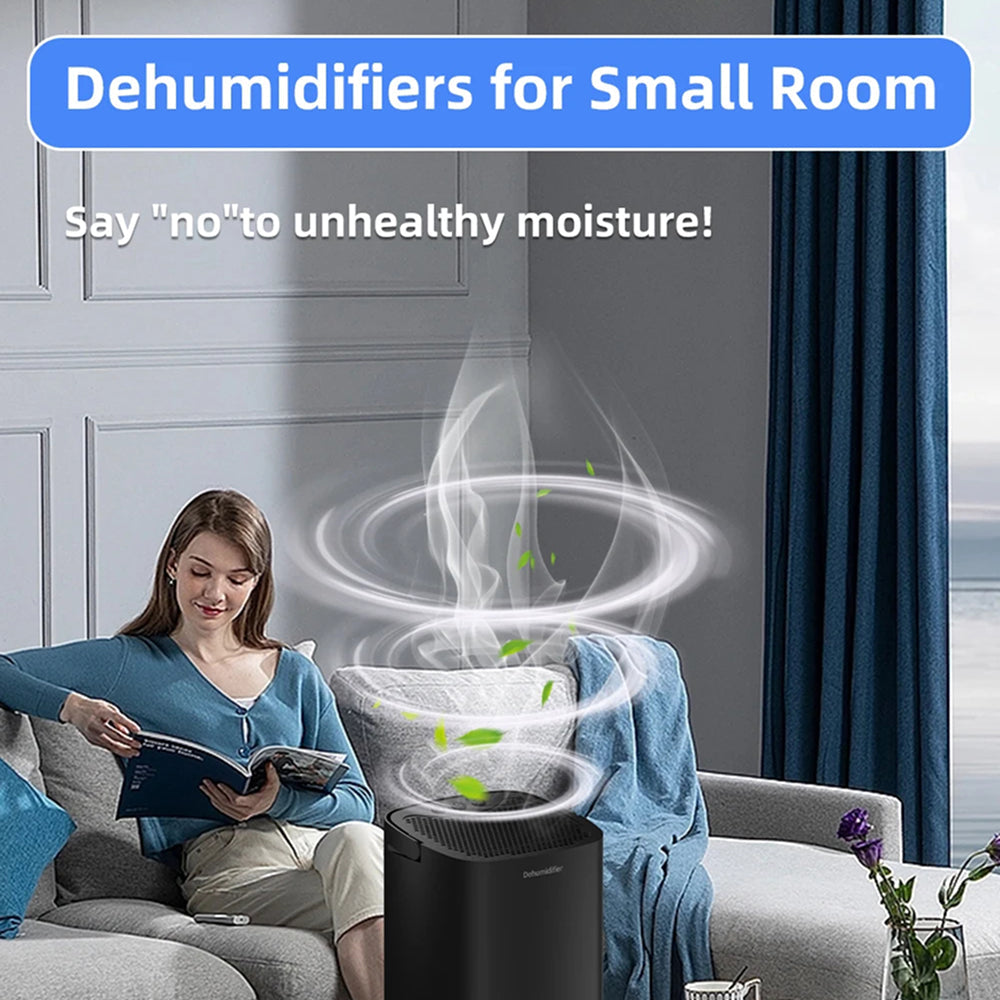 MisteAway 1000ml Quiet Small Dehumidifier for Bedroom & Closet