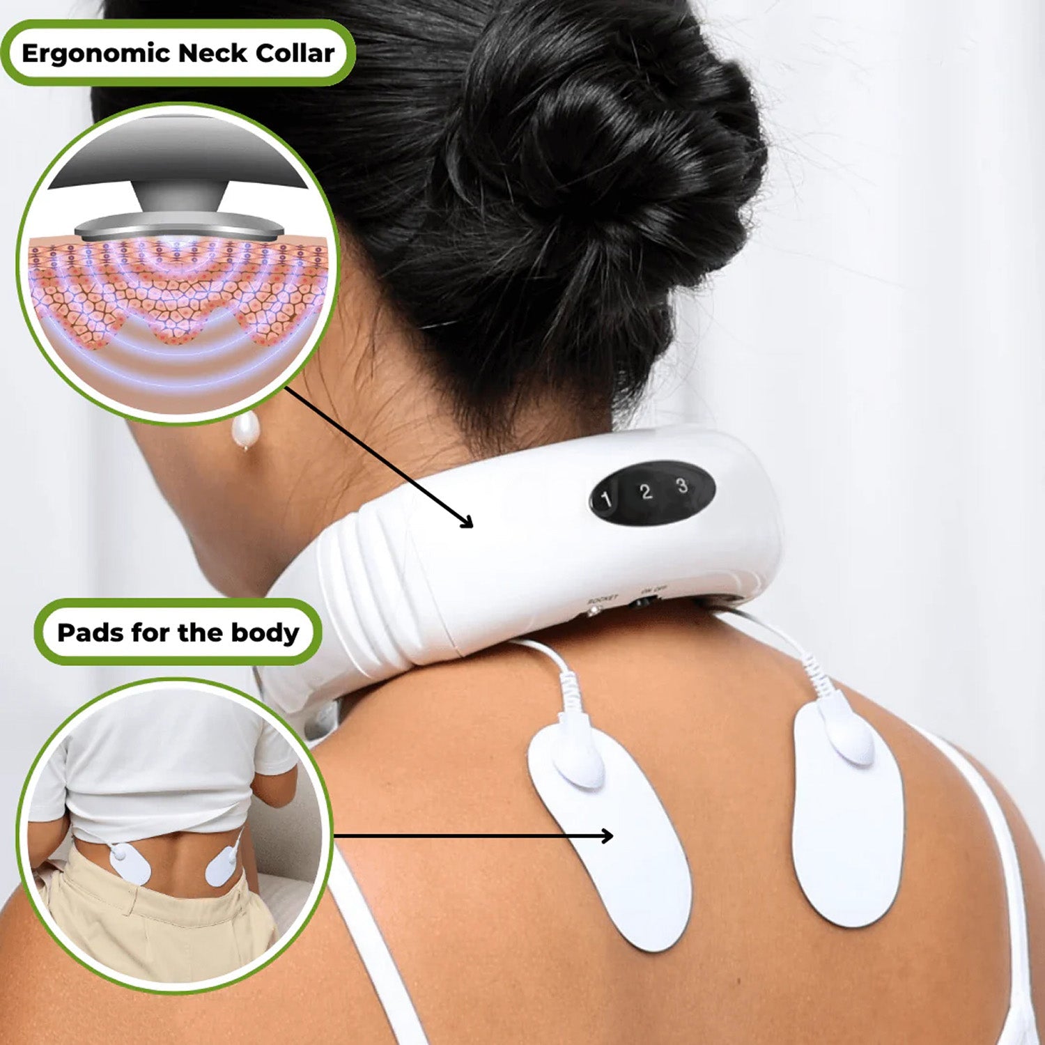 NeckyEase Portable TENS Lymphatic Massager for Neck Pain