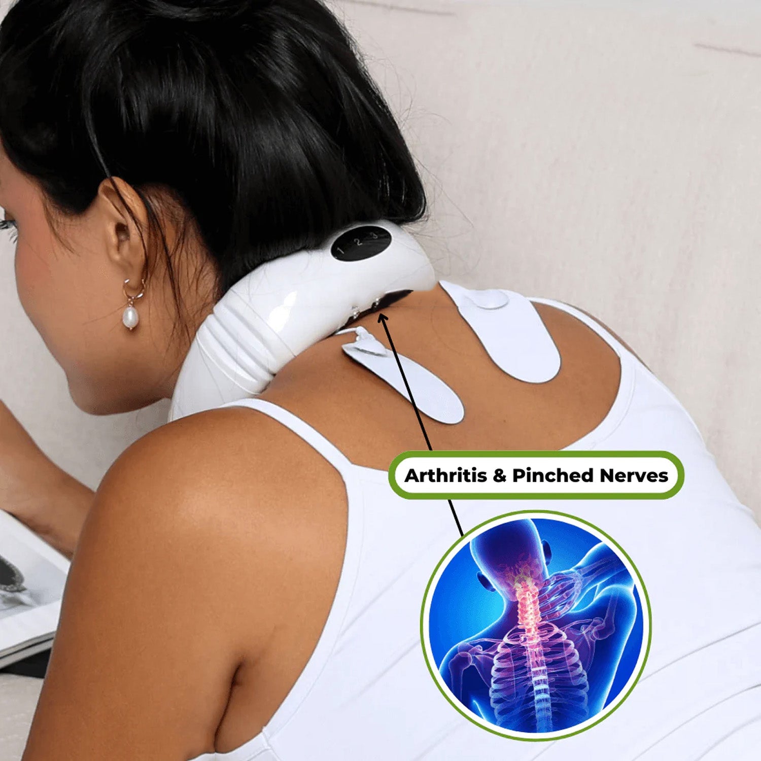 NeckyEase Portable TENS Lymphatic Massager for Neck Pain