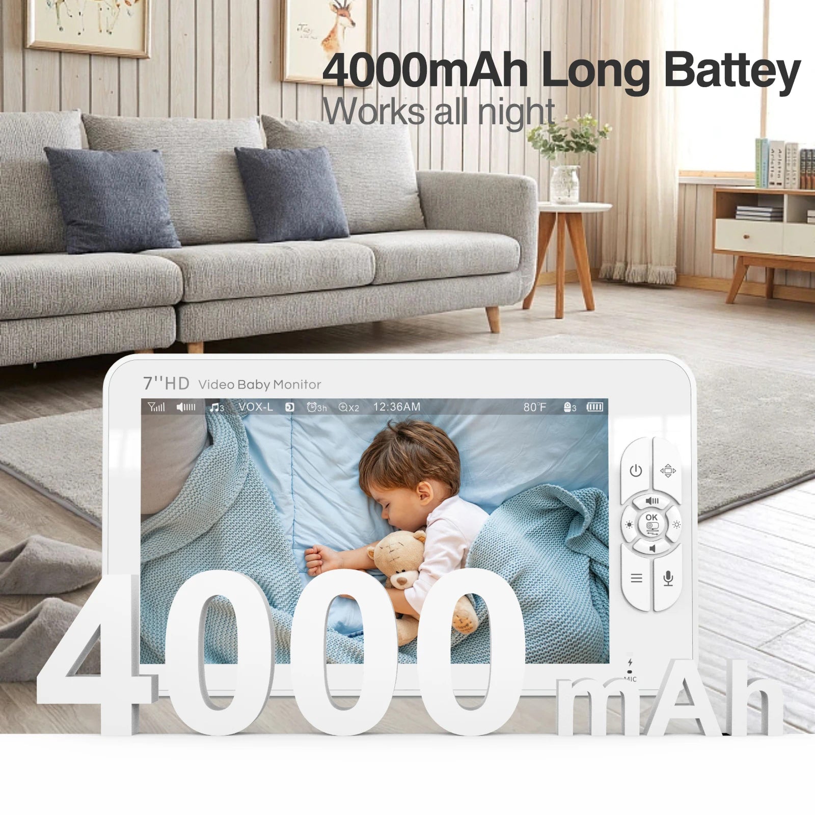 NetoLulla Hack-Proof HD 1080P Baby Monitor with Pan/Tilt