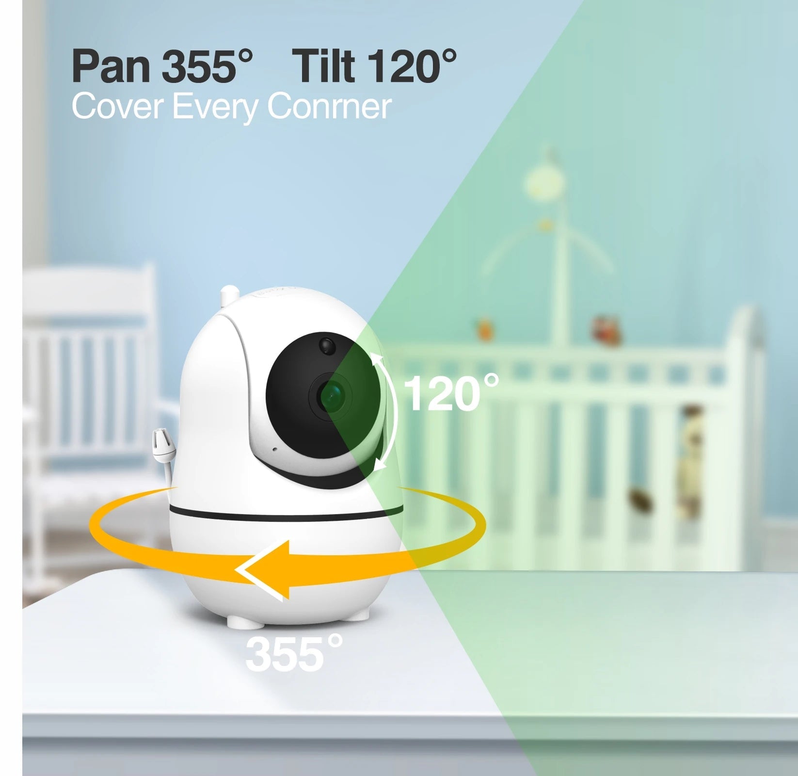 NetoLulla Hack-Proof HD 1080P Baby Monitor with Pan/Tilt